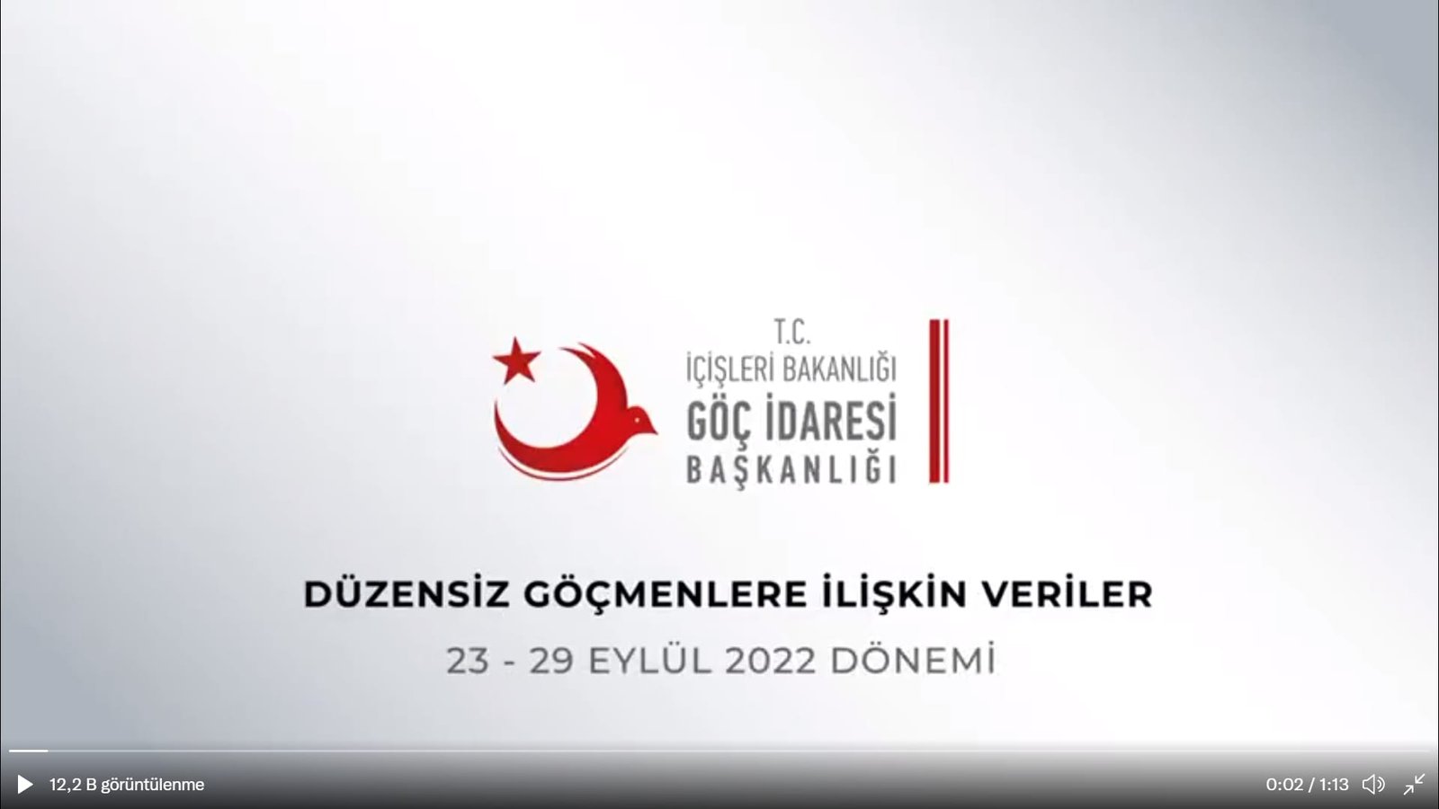 Düzensiz Göçmenlere İlişkin Veriler 23 – 29 Eylül 2022 Dönemi
