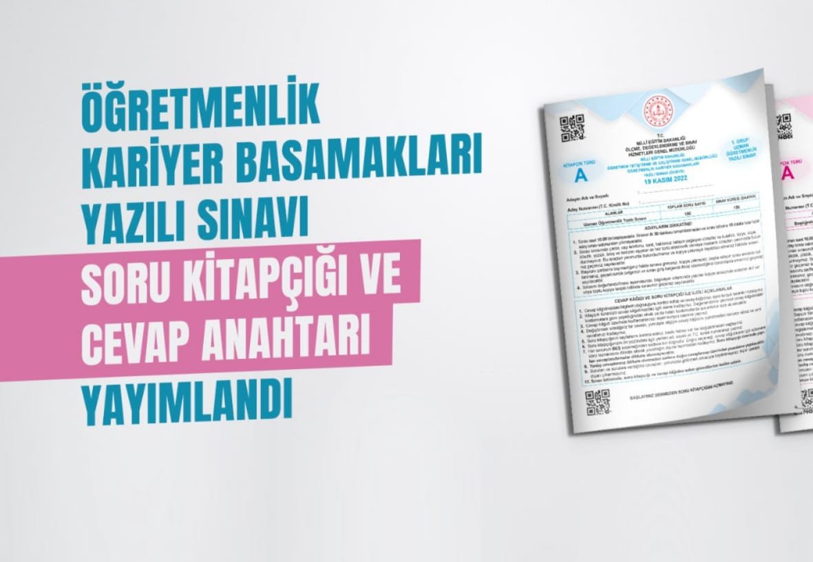 Öğretmenlik Kariyer Basamakları Yazılı Sınavı Soru ve Cevapları