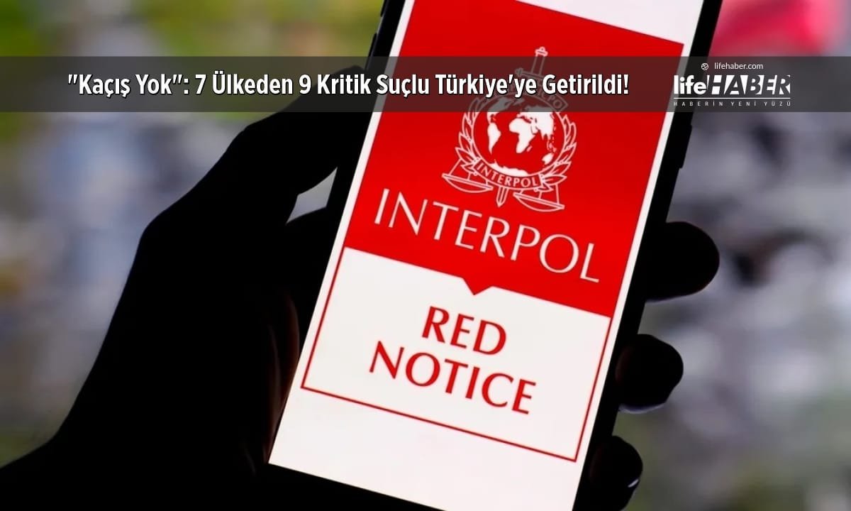 İçişleri’nden Küresel Operasyon: 7’si Kırmızı Bültenle Aranan 9 Firari Teslim Alındı