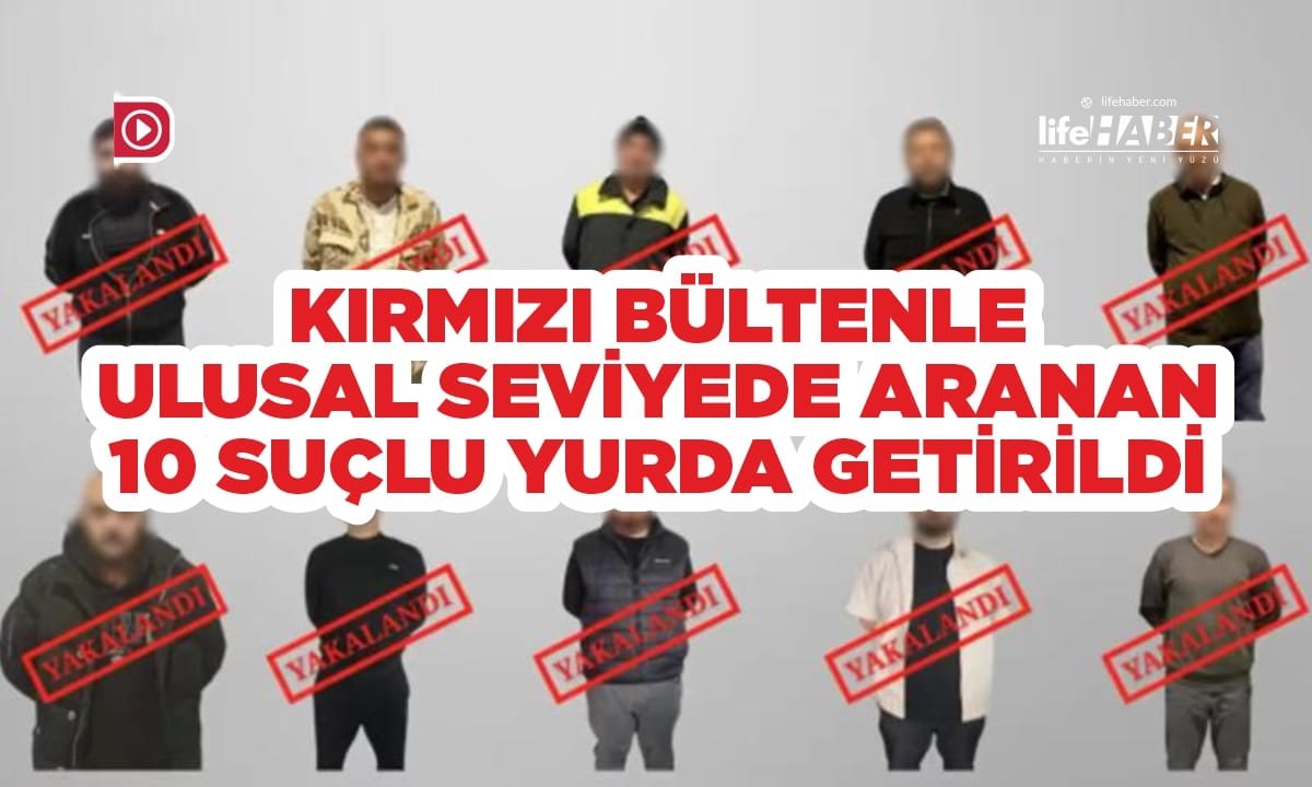 Kırmızı Bültenli 7 Suçlu ve 3 Firari Yurda Getirildi
